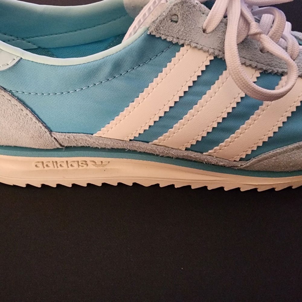 Adidas Women's Light Blue and White Sneakers - Picture 8 of 14